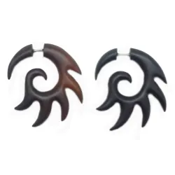 piercing faux ecarteur bois