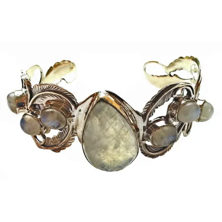 bracelet en Pierre de Lune monté sur argent 925 massif pour 399 francs .-bijouxbijoux.ch