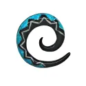 2 cm Spirale Bleu / 008 - PLCi01
