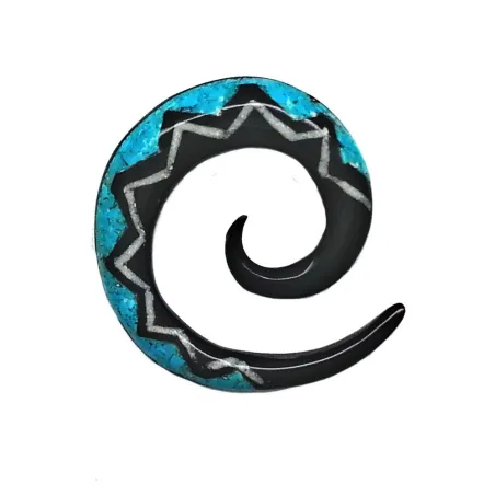 2 cm Spirale Bleu / 008 - PLCi01