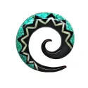 3 cm Spirale Bleu / 009 - PLCi01