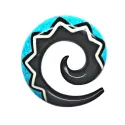 3,5 cm Spirale Bleu / 010 - PLCi01