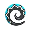 3,5 cm Spirale Bleu / 010 - PLCi01