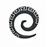 3 cm Spirale Blanche / 014 - PLCi01