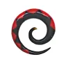 3,5 cm Spirale Rouge / 022 - PLCi01