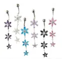 piercing de nombril obtenable dans de nombreuses couleurs de strass.- bijouxbijoux.ch