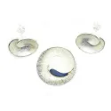 set de bijoux en argent 925 massif,soit une paire de boucle d'oreilles et un pendentif pour §1219 frs .-bijouxbijoux.ch