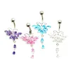 piercing de nombril en argent avec de merveilleux strass à un prix eceptionnel. - bijouxbijoux.ch