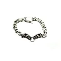 bracelet en argent massif avex dex têtes de dragons pour femme et homme pour 149 frs .-bijouxbijoux.ch