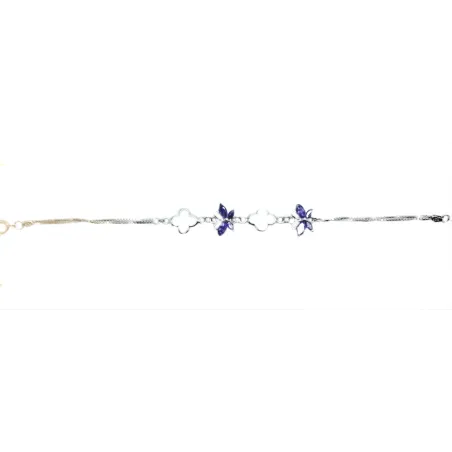 bracelet en argent 925 avec deux papillons pour 69 francs .-bijouxbijoux.ch