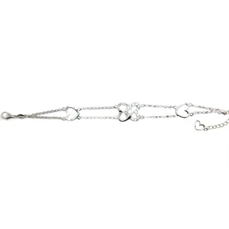 bracelet en argent 925 avec de nombreux coeurs est à vous pour 109 francs .-bijouxbijoux.ch