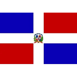 Drapeau de le République Dominicaine.- bijouxbijoux.ch