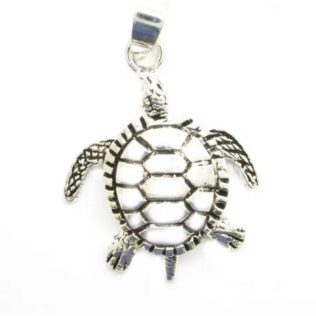 pendentif argent tortue