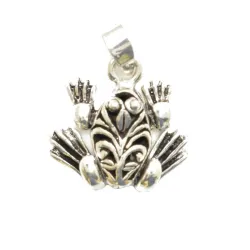 pendentif argent grenouille