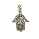 pendentif en argent main de fatima porte bonheur .-bijouxbijoux.ch