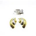 boucles d'oreilles clip dorée