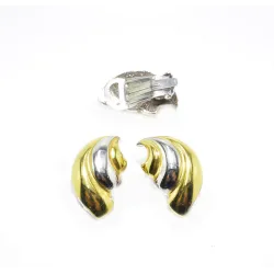 boucles d'oreilles clip dorée