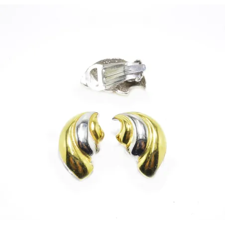 boucles d'oreilles clip dorée