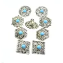 clip d'oreilles argentées et bleus pour 9 francs.-bijouxbijoux.ch