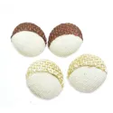 boucles d'oreilles clips en tissus brun ou beige pour 7 francs.-bijouxbijoux.ch