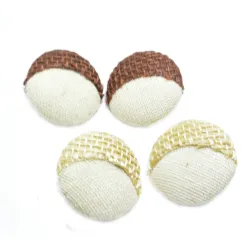 boucles d'oreilles clips en tissus brun ou beige pour 7 francs.-bijouxbijoux.ch
