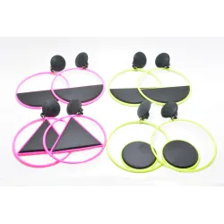 clips d'oreilles pour 5 francs,en plastic , nombreuses couleurs.-bijouxbijoux.ch