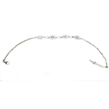 bracelet en argent massif très très beau avec de nombreux strass .-bijouxbijoux.ch