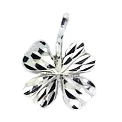 pendentif en argent porte bonheur trèfles à 4 feuilles pour 29 frs .-bijouxbijoux.ch