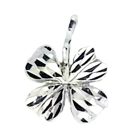 pendentif en argent porte bonheur trèfles à 4 feuilles pour 29 frs .-bijouxbijoux.ch