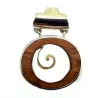 pendentif de collier en argent et bois exotique our 69 frs .-bijouxbijoux.ch