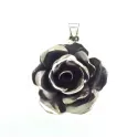 pendentif en argent "rose en relief".-bijouxbijoux.ch