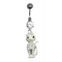 nette kleine Katze Bauchnabelpiercing-bijouxbijoux.ch