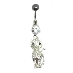 nette kleine Katze Bauchnabelpiercing-bijouxbijoux.ch
