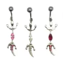 Bauchnabelpiercing Salamander, mobile, guter Preis und sehr joli.-bijouxbijoux.ch