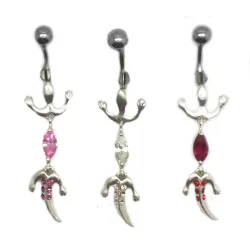 Bauchnabelpiercing Salamander, mobile, guter Preis und sehr joli.-bijouxbijoux.ch