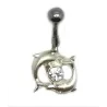 piercing de nombril double dauphinen acier 316 L .-bijouxbijoux.ch
