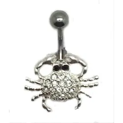 piercing de nombril en forme de crâbe de qualité 316 L .- bijouxbijoux.ch