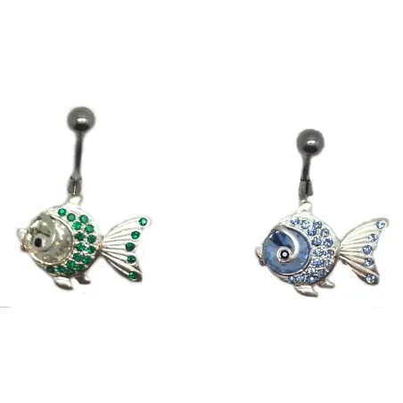 piercing de nombril poisson avec brillant.-bijouxbijoux.ch