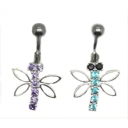 piercing papillon avec cristaux pour le nombril de très bon prix.- bijouxbijoux.ch