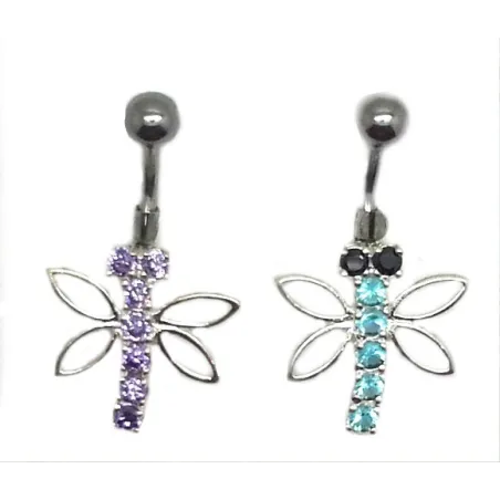 piercing papillon avec cristaux pour le nombril de très bon prix.- bijouxbijoux.ch