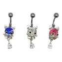 Piercing nonmbril Katze 316L - bijouxbijoux.ch