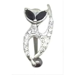 piercing de nombriel chat avec cristaux.-bijouxbijoux.ch