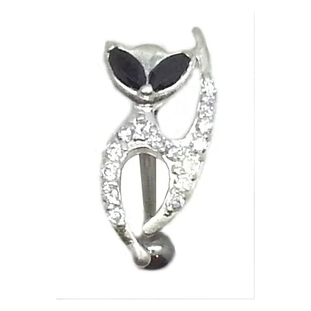 piercing de nombriel chat avec cristaux.-bijouxbijoux.ch