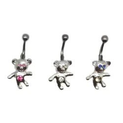 piercing de nombril ourson,pas cher et de qualité acier 316 L.-bijouxbijoux.ch
