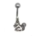 petit piercing de nombril écureuil en chirurgical pas cher, et de bonne qualité.-bijouxbijoux.ch
