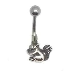 petit piercing de nombril écureuil en chirurgical pas cher, et de bonne qualité.-bijouxbijoux.ch
