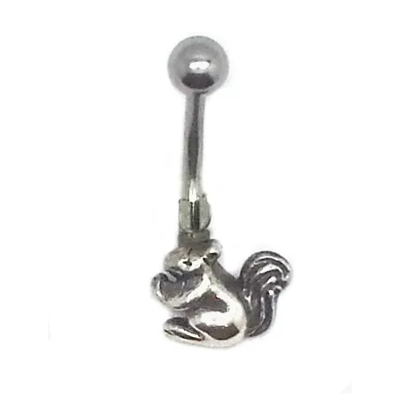 petit piercing de nombril écureuil en chirurgical pas cher, et de bonne qualité.-bijouxbijoux.ch