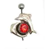 double dauphin pour ce piercing de nombril acier 316 L.-bijouxbijoux.ch