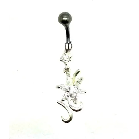 piercing de nombril en forme d'étoile porte bonheur.- bijouxbijoux.ch