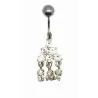piercing de nombril avec des cristaux,très mignon et attractif.- bijouxbijoux.ch